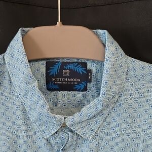 Scotch & Soda Light Blue Geometric Men's Shirt